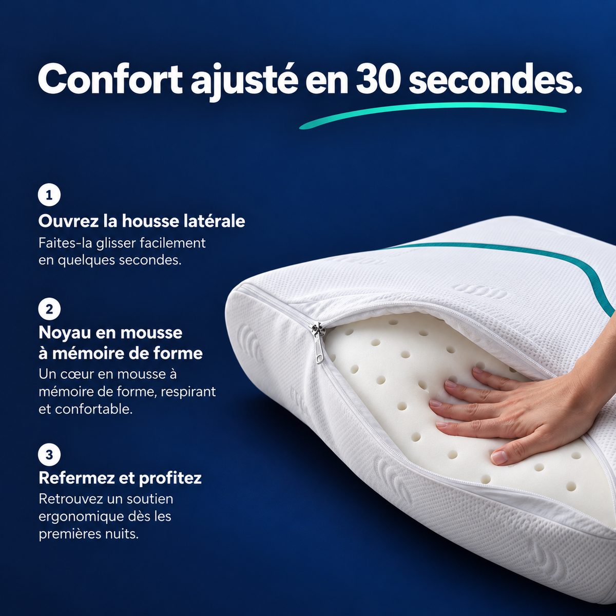 Oreiller morpheo  ergonomique
