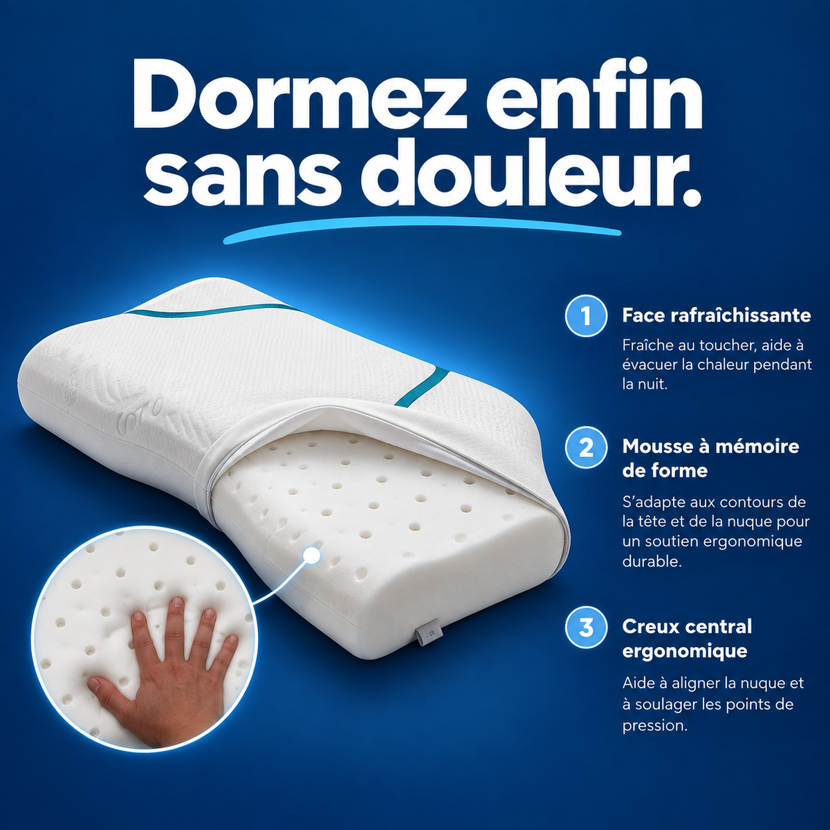 Oreiller morpheo  ergonomique